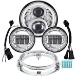 Upgrade Your Harley Visibility - 7IN Led Headlight Fog Kit Chrome. Fixed Price $154.99.