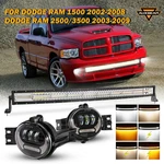 42" Strobe Flashing Curved Led Light Bar + Fog For Dodge Ram 2002-2009. Fixed Price $185.99.