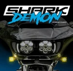 Custom Dynamics Shark Demon Led Headlight Kit Harley Davidson Road Glide 15-24. Fixed Price $999.95.