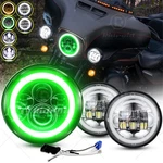 7" Led Headlight Halo + Passing Lights For Harley Heritage Softail Classic Flstc. Fixed Price $61.99.