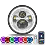 7" Inch Motorcycle Rgbw Halo Headlights Projector Chrome Fit For Harley Davidson. Fixed Price $47.49.