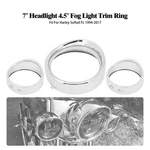 7" Headlight 4.5" Fog Visor Trim Ring Cover Harley Softail Fat Boy 94-17. Fixed Price $64.89.