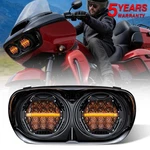 Brightest Led Dual Honeycomb Headlight Hi-lo Drl For Harley Road Glide 2003-2013. Fixed Price $196.98.