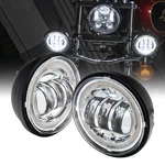 Chrome 4.5 Halo Led Fog Passing Lamp Lights W/ Turn Signal For Harley Davidson. Fixed Price $64.99.