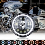 Rgb Skull 7" Inch Led Headlight Drl For Harley Davidson Heritage Softail Fatboy. Fixed Price $42.99.