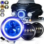 7" Led Headlight + 4.5" Passing Lights For Harley Davidson Electra Glide Classic. Fixed Price $60.99.
