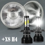 7"INCH Original Look Glass Headlights H4 Led Bulb For Land Rover Defender 90&110. Fixed Price $39.99.