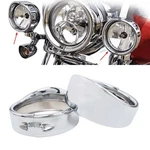 Pair 4.5" Fog Light Visor Bezels Turn Signal Trim Rings For Harley Street Glide. Fixed Price $31.99.