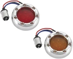 Arlen Ness Led Fire Ring Kit - Amber Lens Chrome Trim White Dual Filam. Fixed Price $107.95.