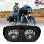 Black 5.75'' Dual Led Headlight Projector Hi-low For Harley Road Glide 1998-2013. Fixed Price $89.98.