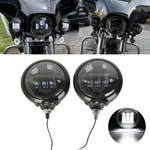 4.5 Inch Led Fog Passing Lamps For Harley Fatboy Heritage Softail Deluxe Flst. Fixed Price $75.99.