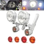 4.5" Led Auxiliary Spotlight Passing For Harley Street Glide Flhx 06-22. Fixed Price $162.69.