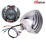 4.5" Round Finned Grill Headlight Lamp For Harley Chopper Bobber Cafe Racer. Fixed Price $29.95.