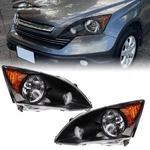 Halogen Headlight Headlamps Black Housing W/o Bulbs For 2007-2011 Honda Cr-v .... Fixed Price $197.15.