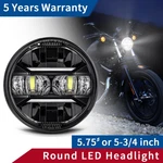 Black 5.75'' 5-3/4 Inch Round Headlight Hi-low Sealed For Sportster XL883 XL1200. Fixed Price $29.99.