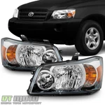 For 2001-2006 Toyota Highlander Factory Style Headlights Headlamps Left+right. Fixed Price $89.96.