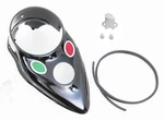 Black "v" Style "cat-eye" Dash Cover 1939 1942 Harley Knuckle Ul 45 Servi-car. Fixed Price $118.00.