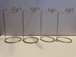 8-3/4 Tall Twisted Brass Wire Fancy Ornament Stand Holders Set Of. Fixed Price $23.99.