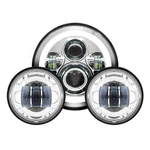 HOGWORKZ-7" Led Chrome Halomaker Headlight W/aux Passing Lamps For Harley. Fixed Price $459.98.