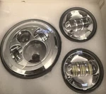 Harley Davidson 7 Led Headlight Passing Kit Street Glide Road King Chrome. Fixed Price $50.00.
