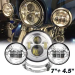 7" Led Projector Headlight + Passing Lights For Harley Street Glide Trike Flhxxx. Fixed Price $87.99.