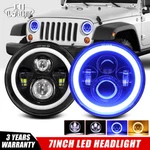 Pair 7INCH Round Headlights Sealed Amber/blue Halo Drl For Jeep Wrangler Jk. Fixed Price $46.89.