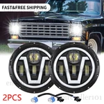 Pair Dot 7" Round Headlights Reflector Hi-low Beam For Chevrolet G10 G20 C10 C20. Fixed Price $51.09.