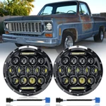 Pair 7" Round Led Headlights Hi/lo Beam For Chevy C10 C20 Pickup Luv Camaro Nova. Fixed Price $40.99.