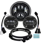 Alyoned 7 Inch Motorcycle Led Headlight 4.5" Fog Passing Lights Dot Kit. Fixed Price $62.99.