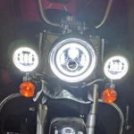 7" Led Headlight + 4.5" Fog Passing Lights For Harley Street Glide Softail Flhx. Fixed Price $195.99.