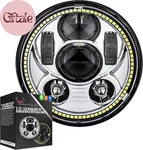 8900CG3H-SCOUT Indian Motorcycle Headlight With White Halo Ring, Fits 2015. Fixed Price $286.27.