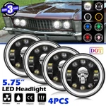 4X Skull Rgb 3/4" 5.75'' Led Headlights Hi/lo Drl For Buick Riviera 1963-1974. Fixed Price $84.99.