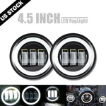 4.5 Inch Led Auxiliary Passing Fog Light Lamp For Harley Motorcycle W/ Halo Drl. Fixed Price $36.99.
