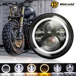 7" Inch Motorcycle Headlight Led Halo Projector Drl Hi-lo For Harley Cafe Racer. Fixed Price $30.99.