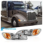 For 2005-2015 Peterbilt 330/384/386 Truck Chrome Headlights Headlamps Set Lh+rh. Fixed Price $218.00.