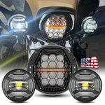 180W 7'' Led Headlight & 4.5" Passing Lights For Harley Electra Glide Classic. Fixed Price $164.99.