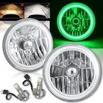 7" Cob Led Green Halo Angel Eye Headlights 6000K Bulbs Headlamp Pair. Fixed Price $189.95.