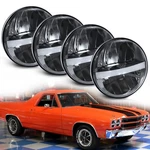 Uni-shine 3/4'' 5.75 Inch Led Headlight Round 4PCS Reflector Hi/lo Beam Wit.... Fixed Price $169.26.