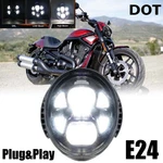 Led Headlight Fit For Harley Vrod V-rod Vrsca Vrscdx Vrscr 2002-2016 Hi-lo Drl. Fixed Price $118.00.