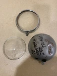1972 Montesa 250 Trials Front Head Light Bucket And Glass Lens - Used .. Fixed Price $29.95.