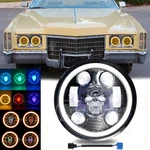 For 1958-1976 Chevrolet Impala 1PC 5.75" Led Headlights Rgb Angel Eyes Headlamp. Fixed Price $39.96.