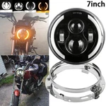 7" Led Headlight Hi/lo Beam + Mount Ring Bracket Adapter For Harley Motorcycle. Fixed Price $63.99.