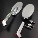 Alloy Turn Signals Running Custom Mirror For Harley Softail Fatboy Oval Shape. Fixed Price $24.52.