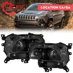 Front Bumper Halogen Headlight Lamp Left&right For Jeep Cherokee 2014-2018. Fixed Price $122.59.