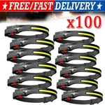 Cob Led Headlamp Usb Rechargeable Headlight Torch Work Bar Band. Fixed Price $7.96.
