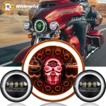 7" Led Rgb Headlight +4.5" Fog Passing Lights Kit For Harley Electra Glide Ultra. Fixed Price $70.95.