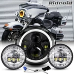 7" Inch Led Headlight With Fog Lights For Harley Davidson Touring Street Glide. Fixed Price $61.99.