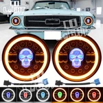 Rgb Pair 7" Led Headlights Hi-lo Beam Halo Drl For Chevy Chevelle 1971 1972 1973. Fixed Price $59.37.