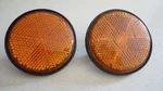 Honda Kawasaki Suzuku Yamaha Yellow Amber Reflectors CL70 Z50 C70 CT90 YL1 TS90. Fixed Price $9.95.
