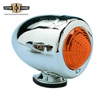 Custom Chrome Bullet Marker Light Dual Filament Amber Lens 12V Fits For Harley. Fixed Price $12.99.